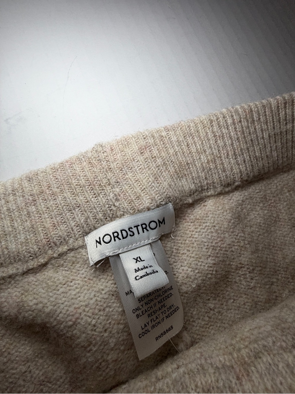 NWT Nordstrom Lounge Set XL Beige Heather 2 Piece Hoodie Pants - Picture 9 of 14